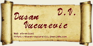 Dušan Vučurević vizit kartica